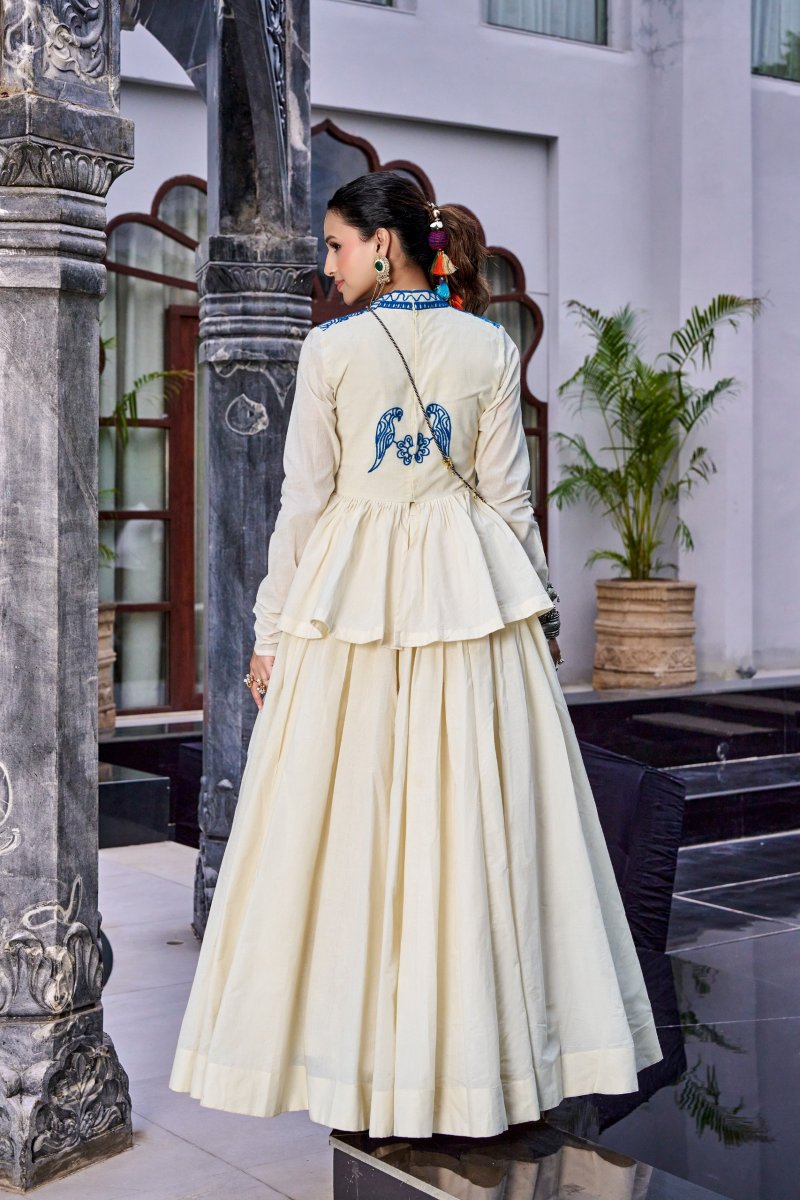 Nnk1754 Chhabili Pure Cotton Gamthi Work Navratri Lehenga Choli